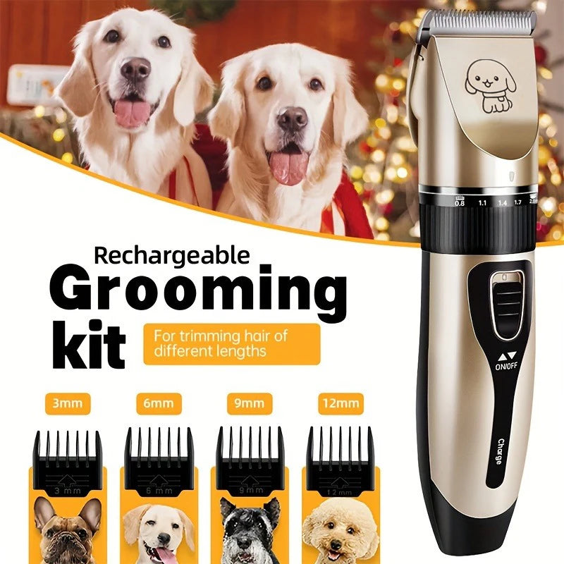 Rechargeable Pet Hair Clippers for Dogs and Cats Precision Grooming Kit