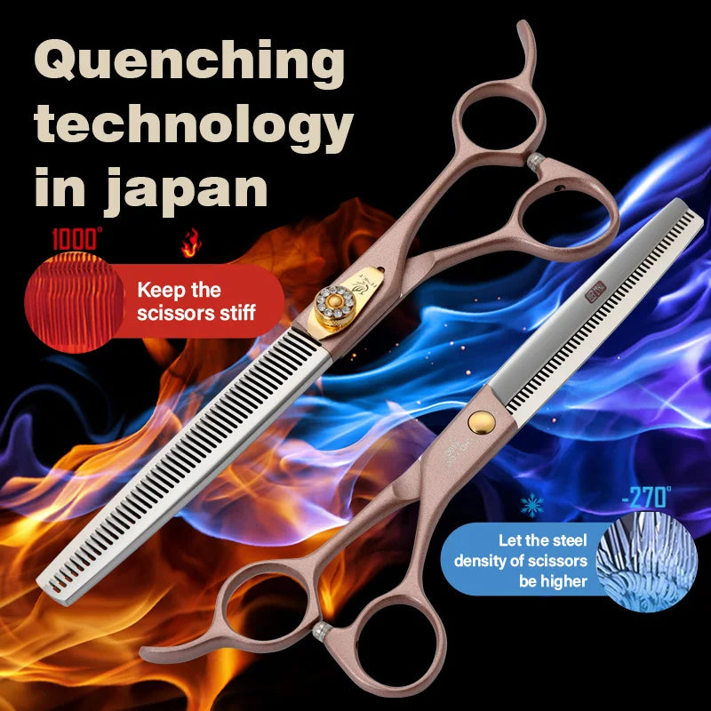 Fenice 7.5 Inch JP440C Pet Grooming Thinning Scissors Thirty Five Percent